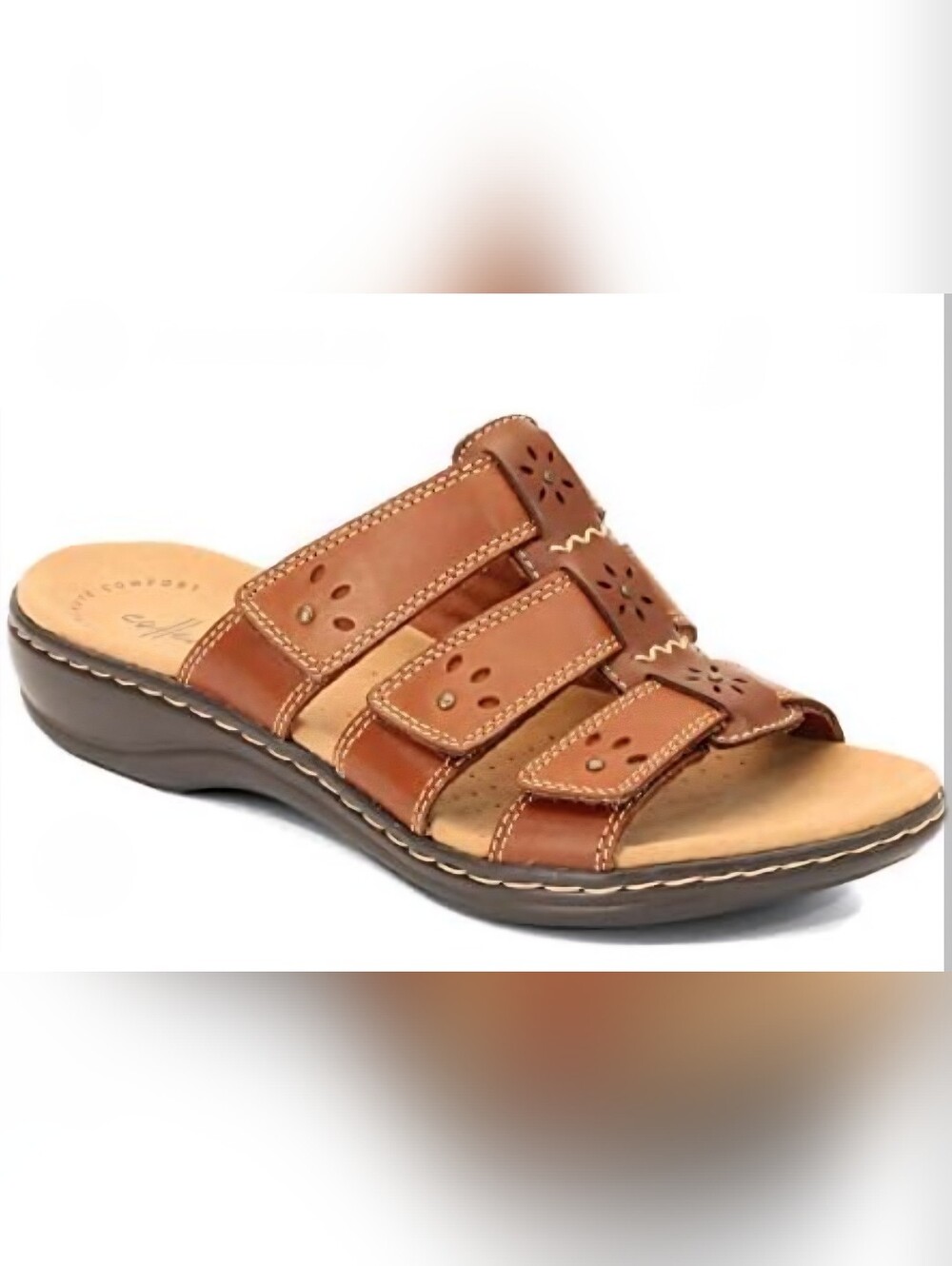 Clarks Women's Leisa Spring Slide Sandals Brown Size 8